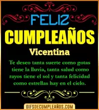 GIF Frases de Cumpleaños Vicentina
